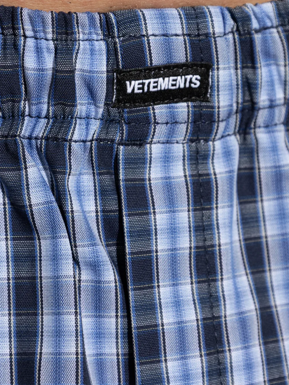 VETEMENTS Geruite broek Blauw