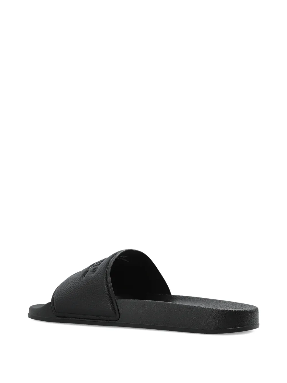 DSQUARED2 debossed sliders Zwart