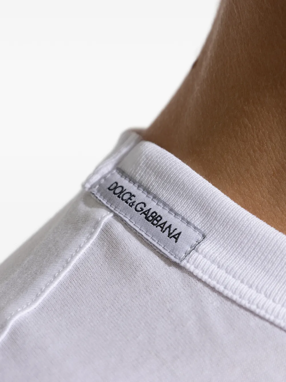 Dolce & Gabbana T-shirt met logopatch Wit