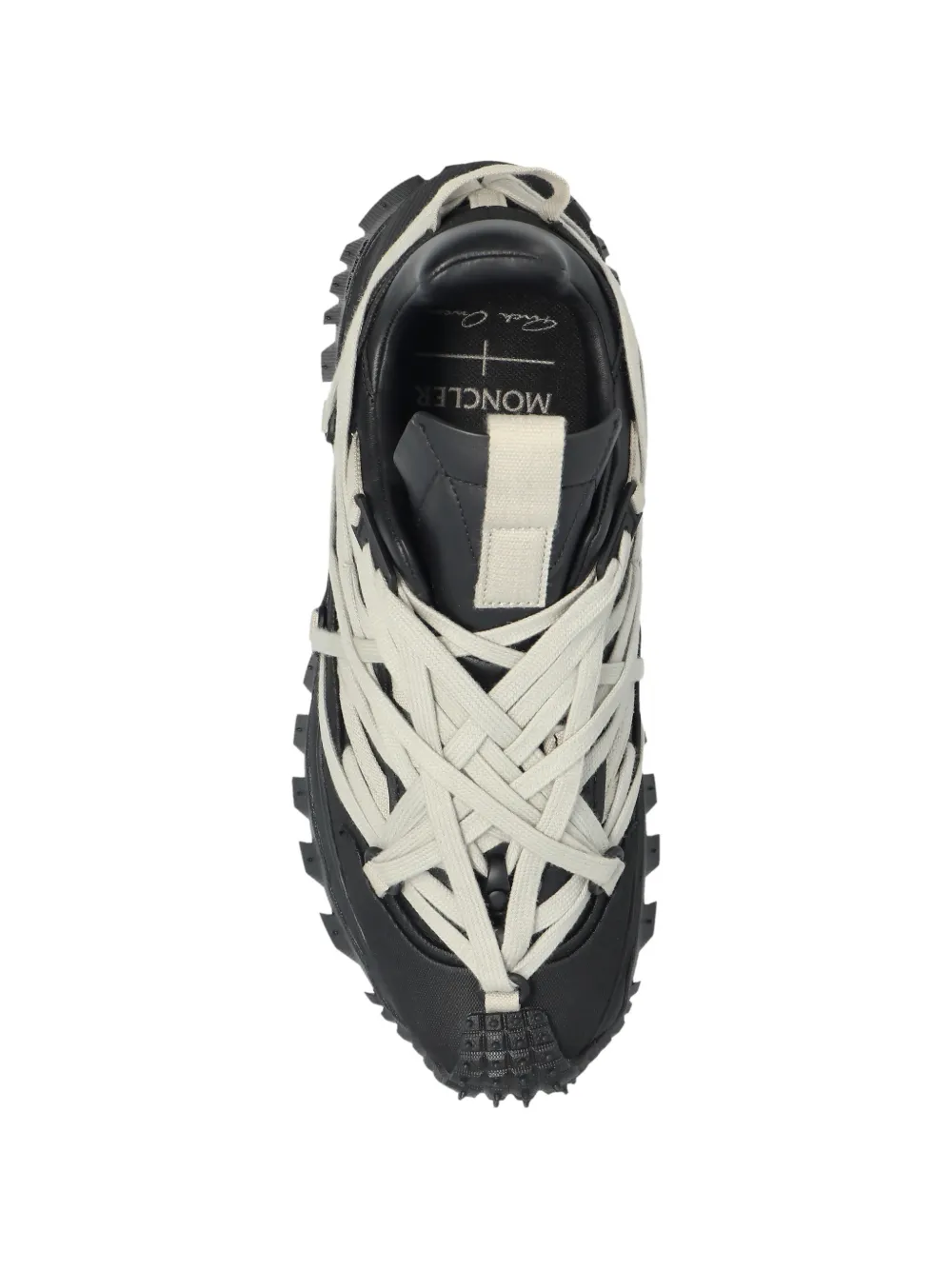 Moncler + Rick Owens laced studded sneakers Zwart