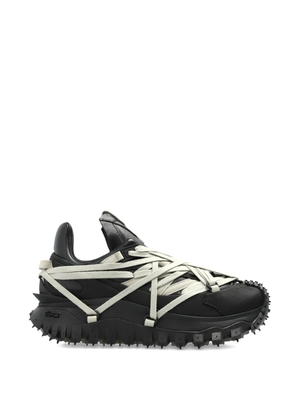Moncler + Rick Owens laced studded sneakers Zwart