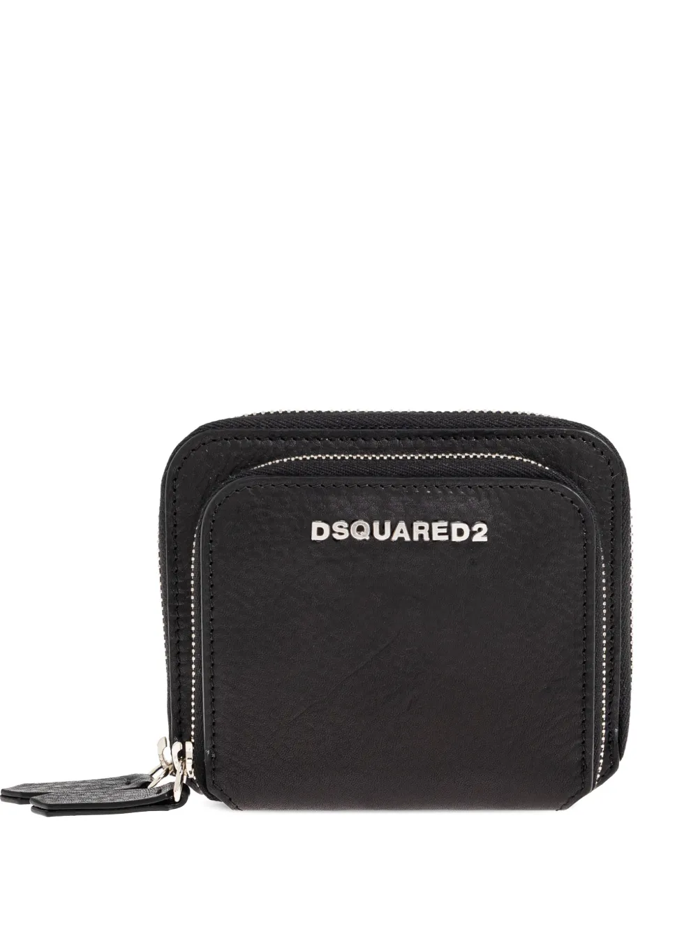 DSQUARED2 logo-plaque zip wallet - Nero