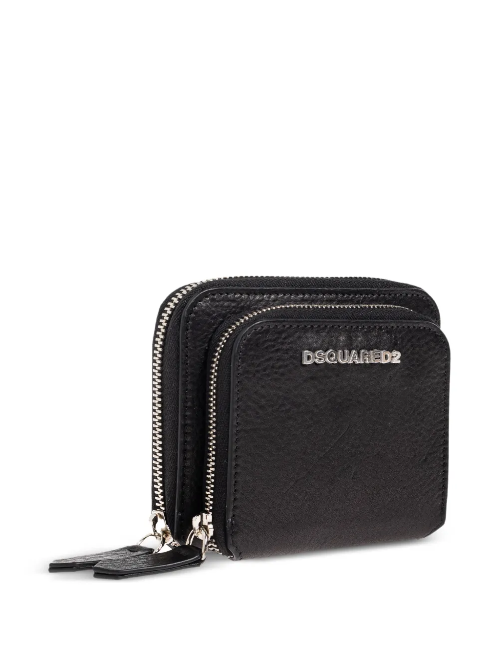  Dsquared2 Logo-plaque Zip Wallet - Black 