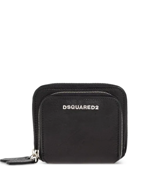 DSQUARED2 logo-plaque zip wallet