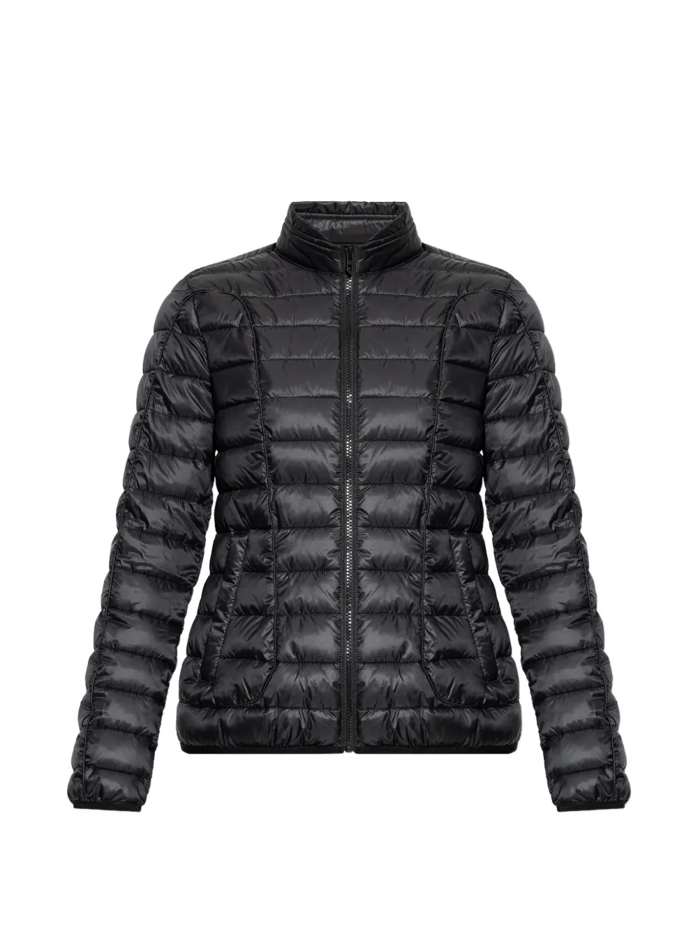 Diesel quilted zip-up puffer jacket - Nero