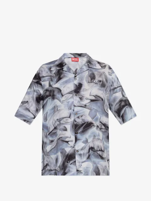 Diesel S-Brack dolphin-print shirt