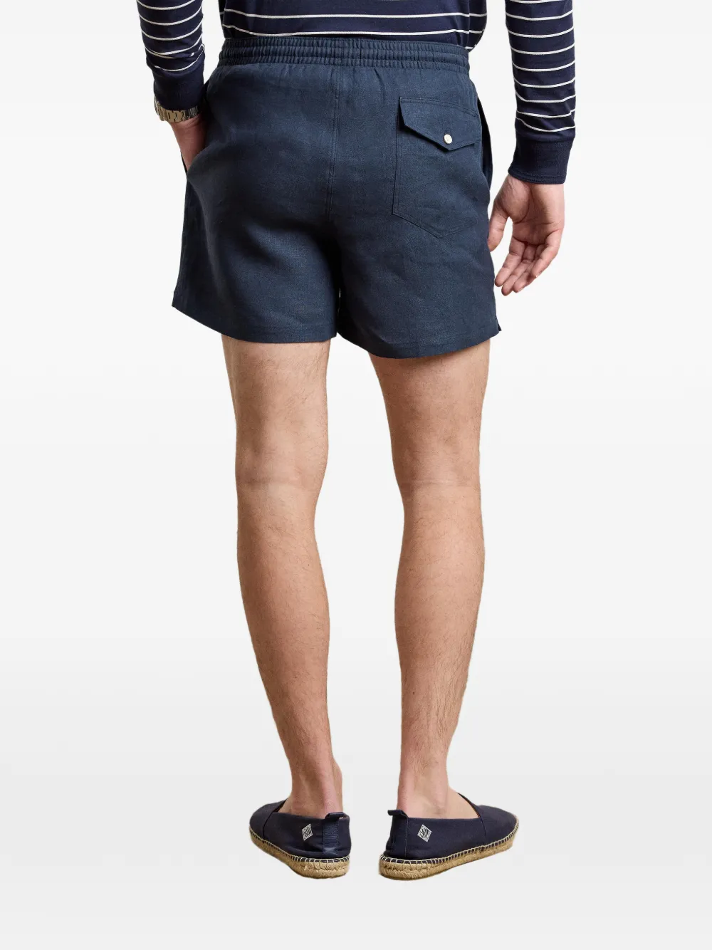 Ralph Lauren Purple Label Amalfi linnen zwembroek Blauw