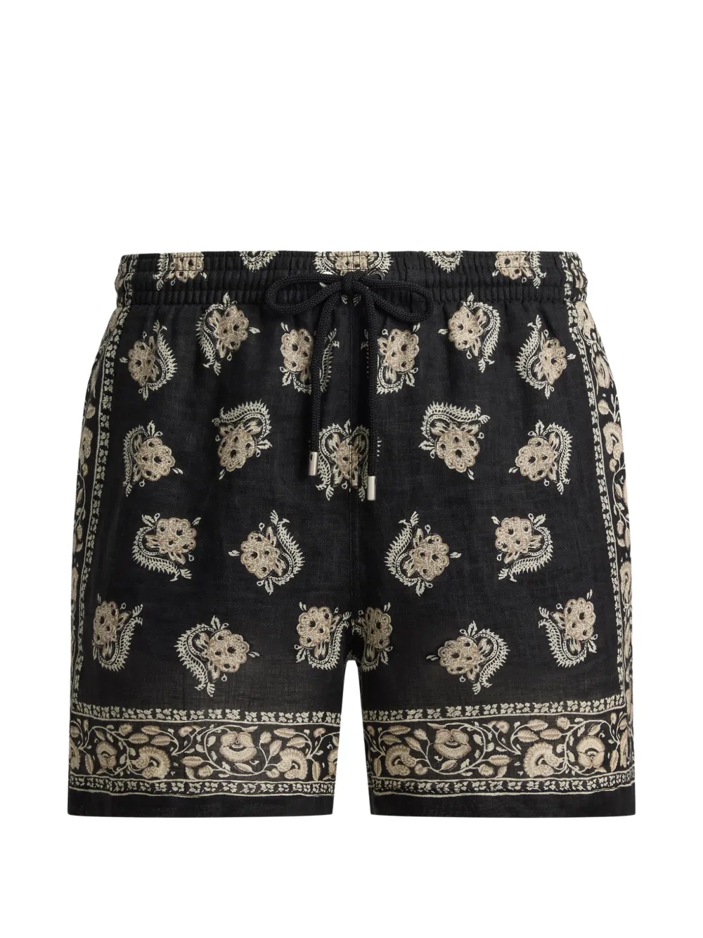 Ralph Lauren Purple Label Costume da bagno a fiori - Nero