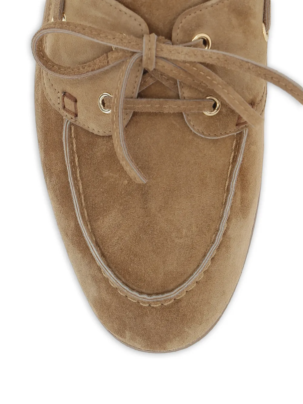 Bally Suède loafers met veters Beige