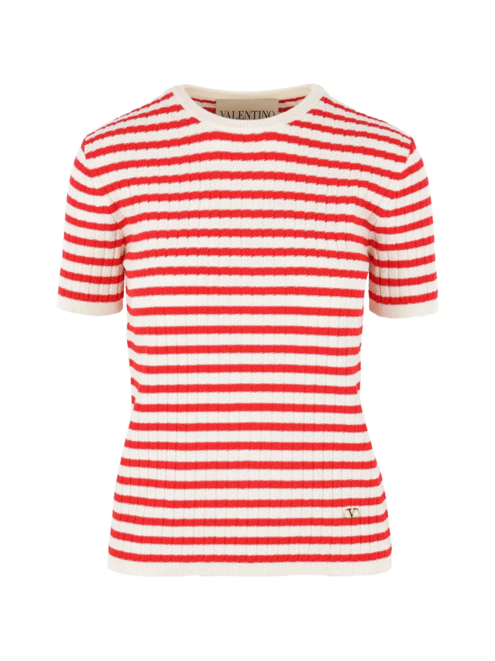 Valentino Garavani striped knit top - Rosso