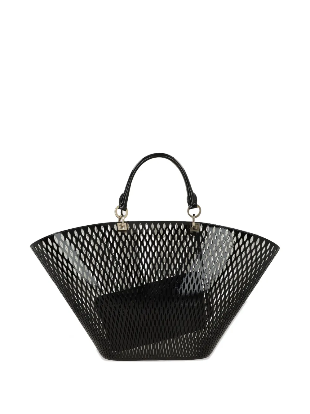 TOM FORD Lakleren shopper met uitgesneden details Zwart