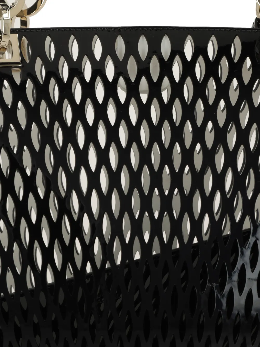 TOM FORD Lakleren shopper met uitgesneden details Zwart