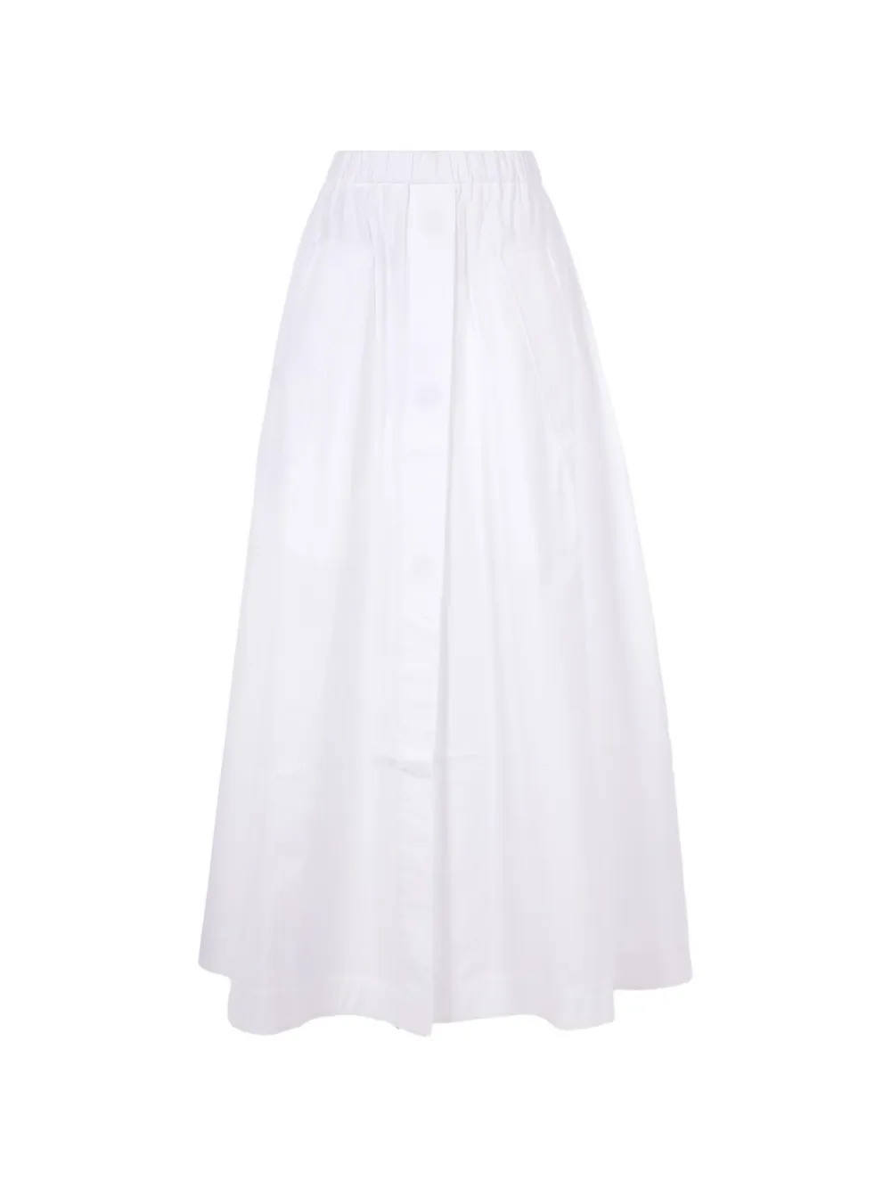 Co button-fastening midi skirt - Bianco