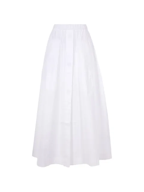 Co button-fastening midi skirt