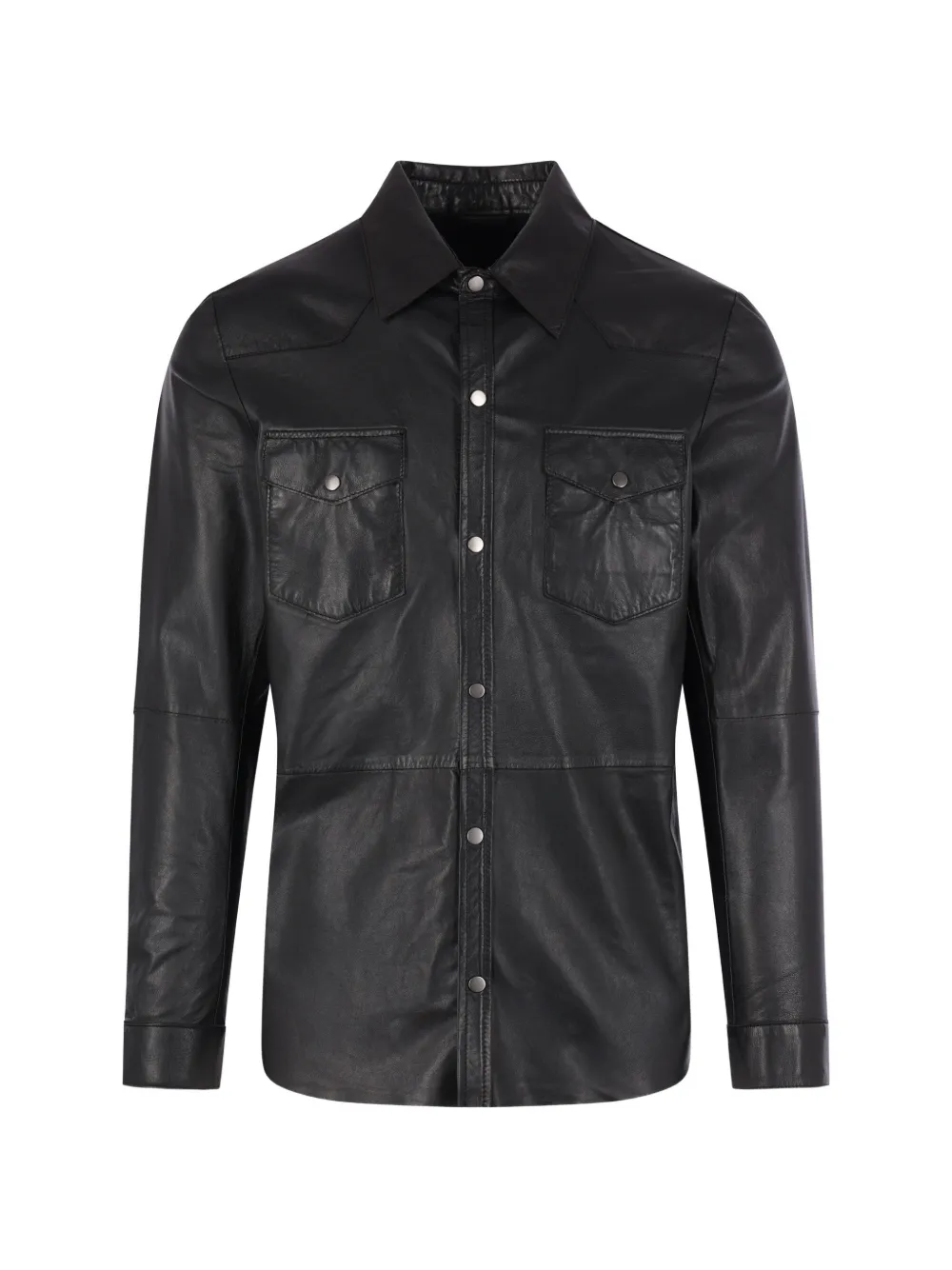 Giorgio Brato pocket lamb leather shirt - Nero