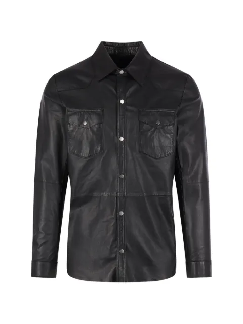 Giorgio Brato pocket lamb leather shirt