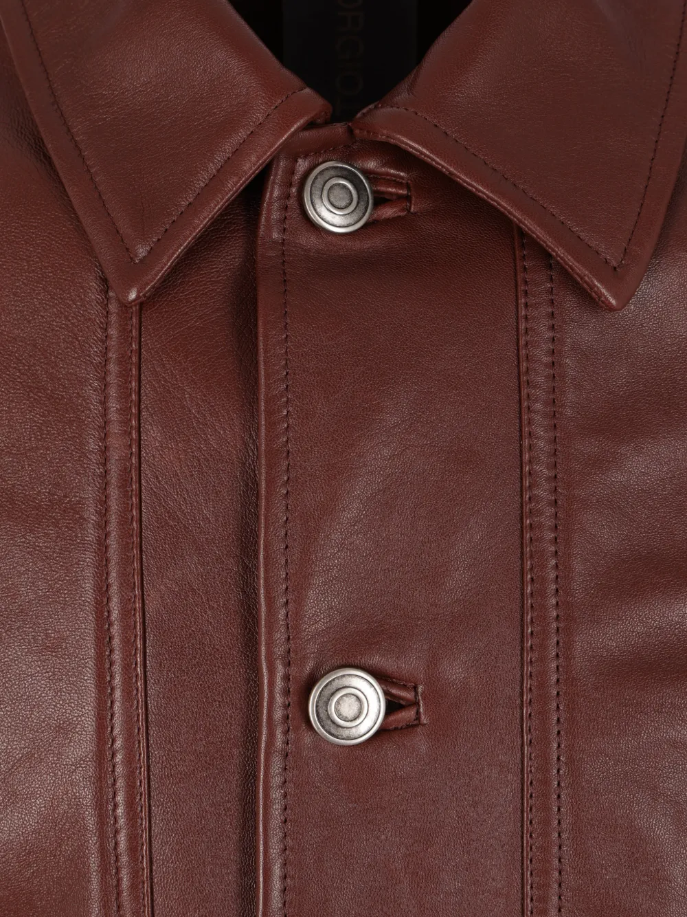 Buttoned Leather Jacket