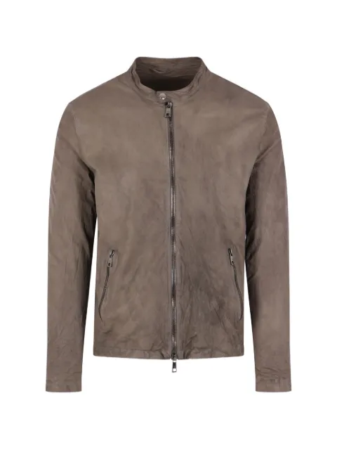 Giorgio Brato zip lamb leather jacket