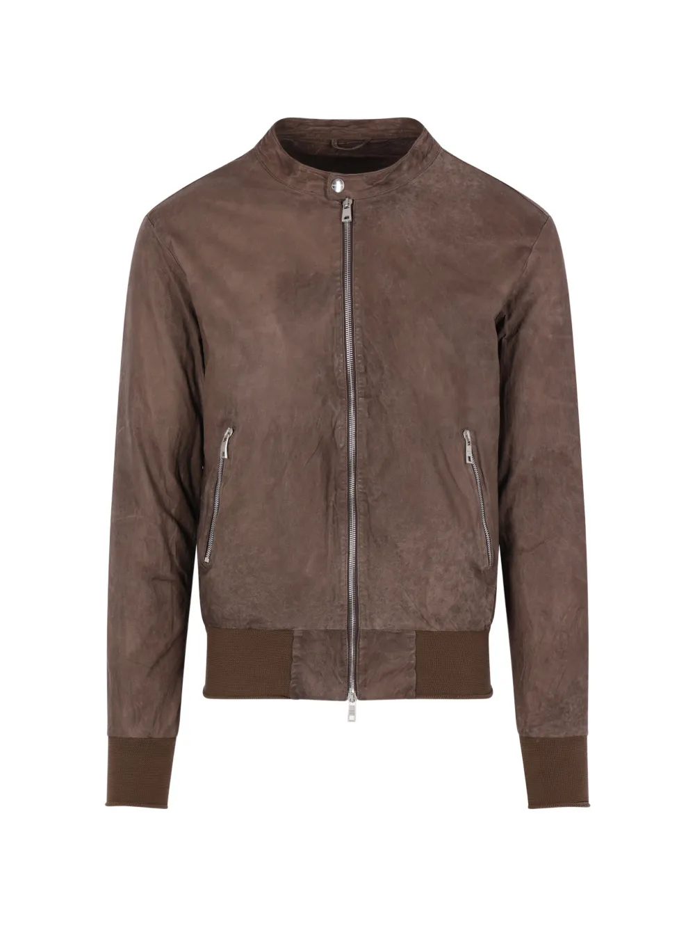 Giorgio Brato zip lamb leather jacket - Marrone
