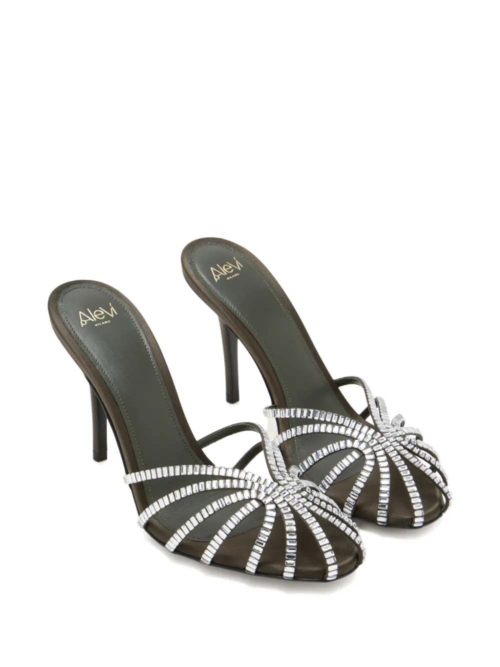 Alevì Emily sandalen verfraaid met kristal Groen