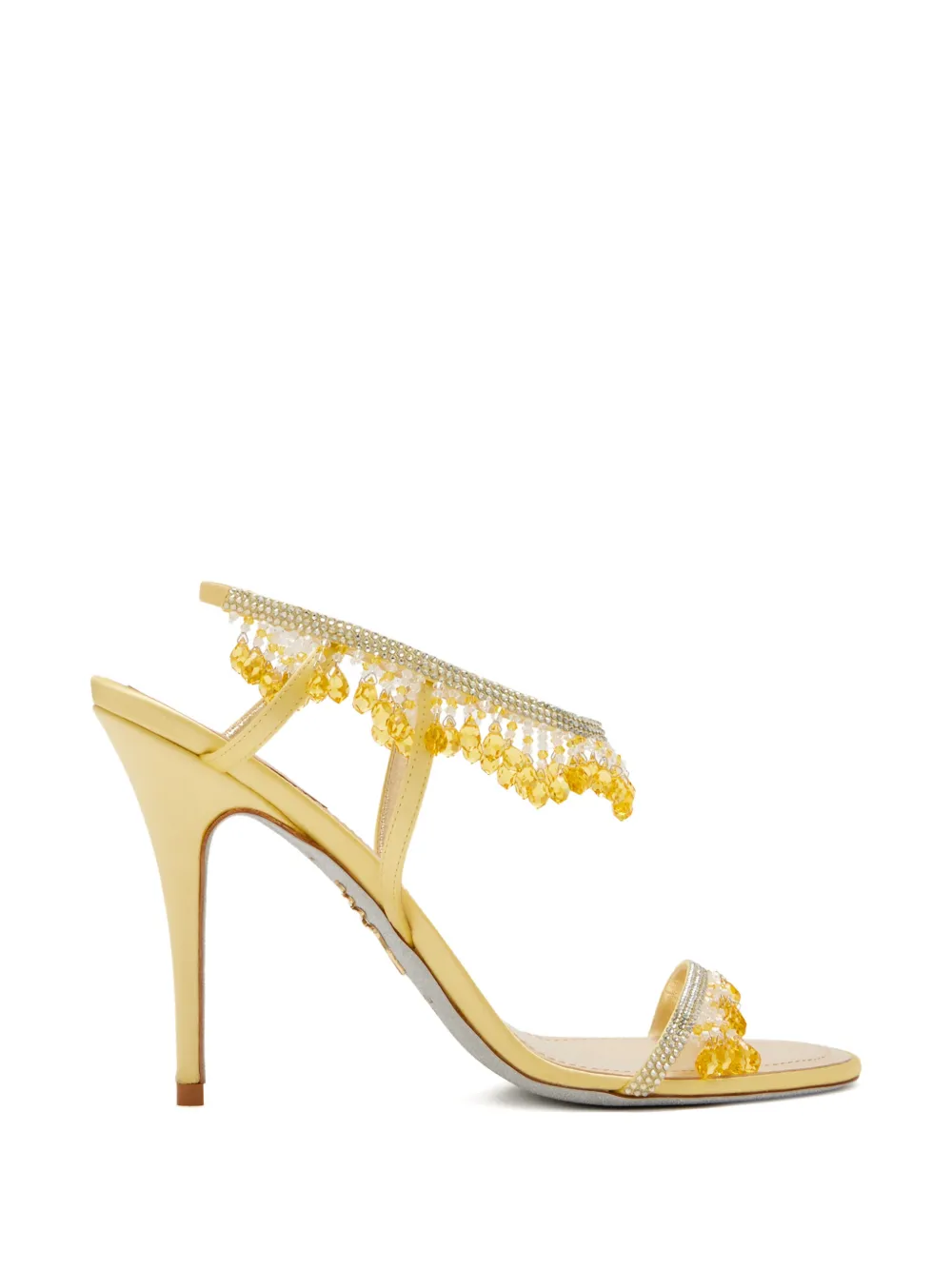 René Caovilla Jahanara beaded heeled sandals Geel