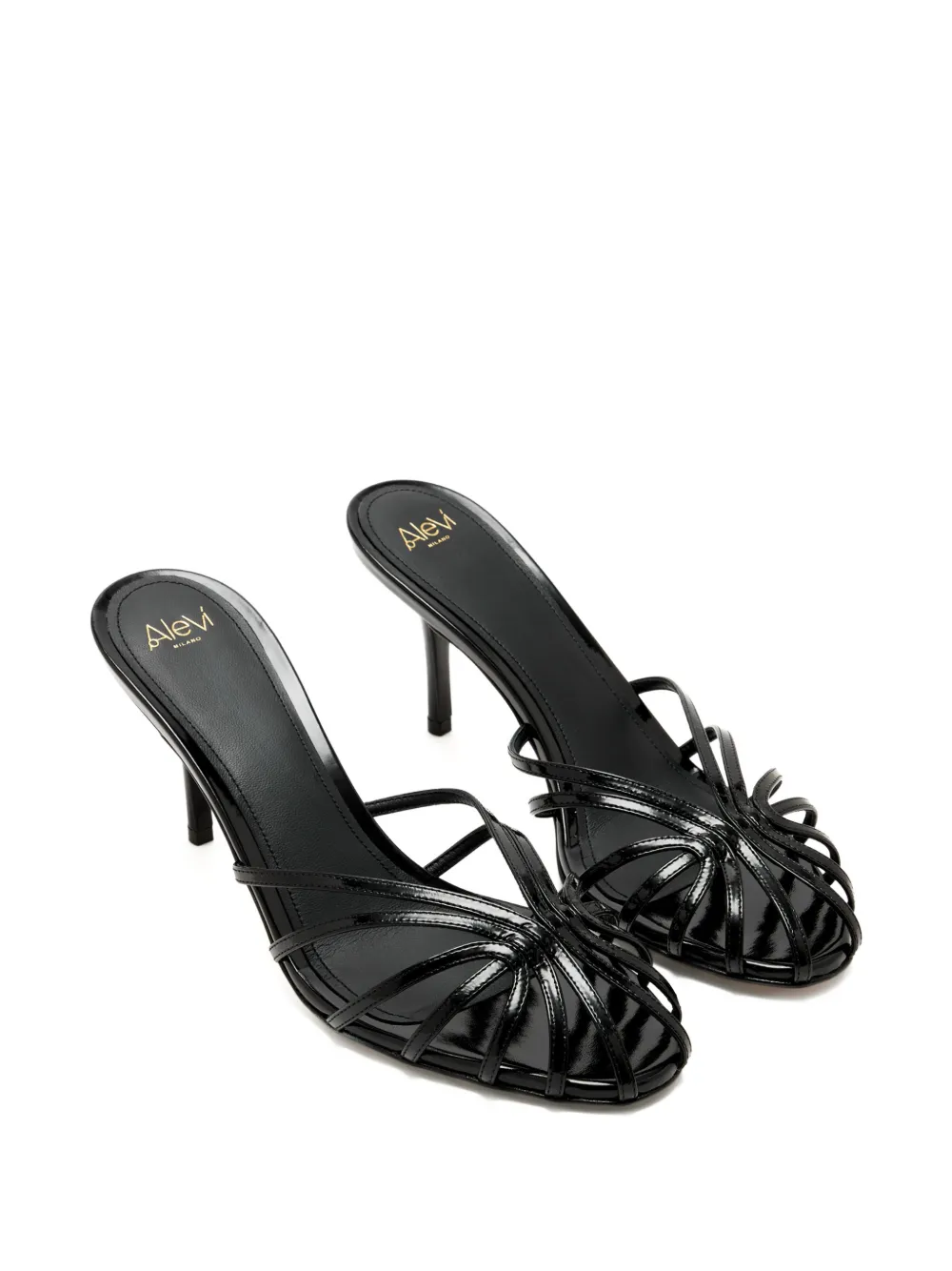 Alevì Mel stiletto gekooide sandalen Zwart