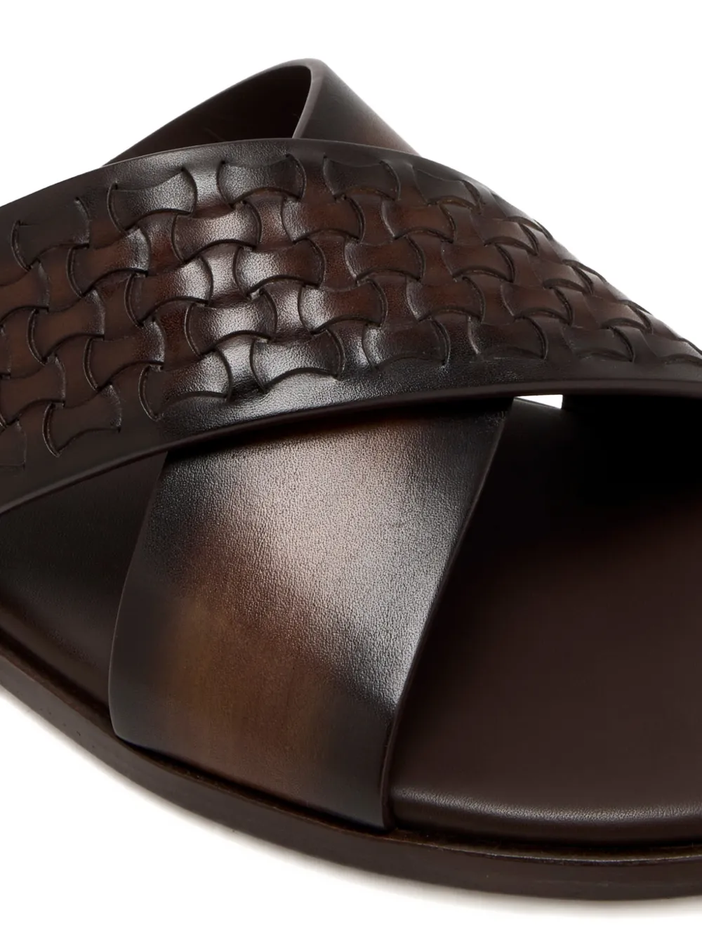 Magnanni Sandalen met geweven kruis Bruin