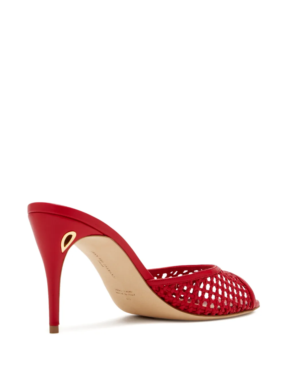 Jennifer Chamandi 85mm Guido heeled mules Rood