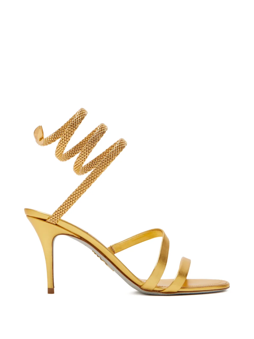 René Caovilla 80mm Cleo heeled sandals Goud