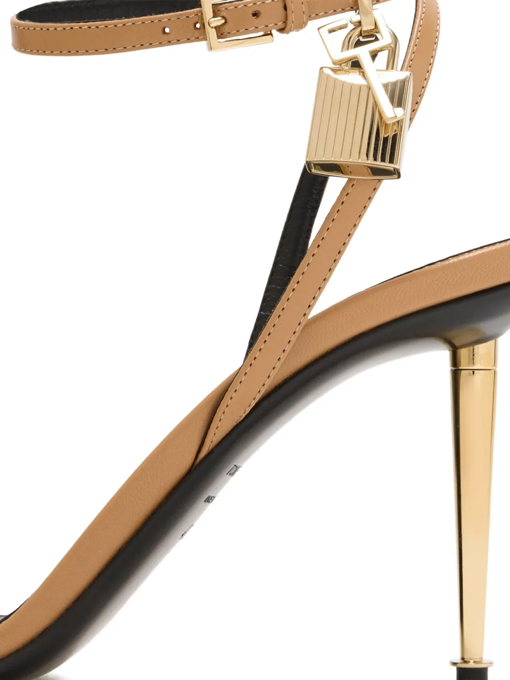 TOM FORD 85 mm Padlock pumps met hak Beige