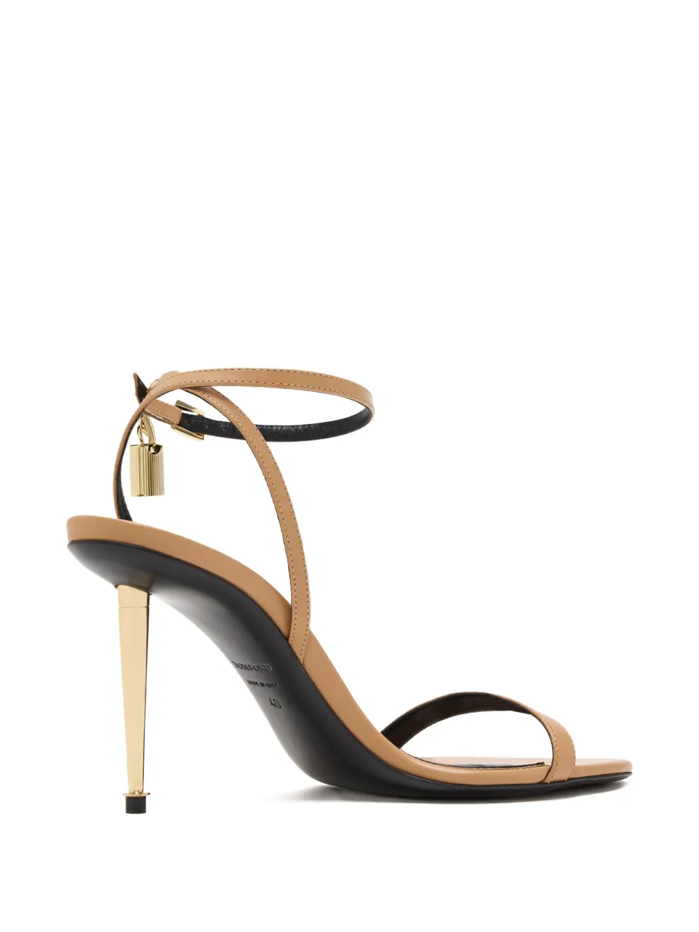TOM FORD 85 mm Padlock pumps met hak Beige