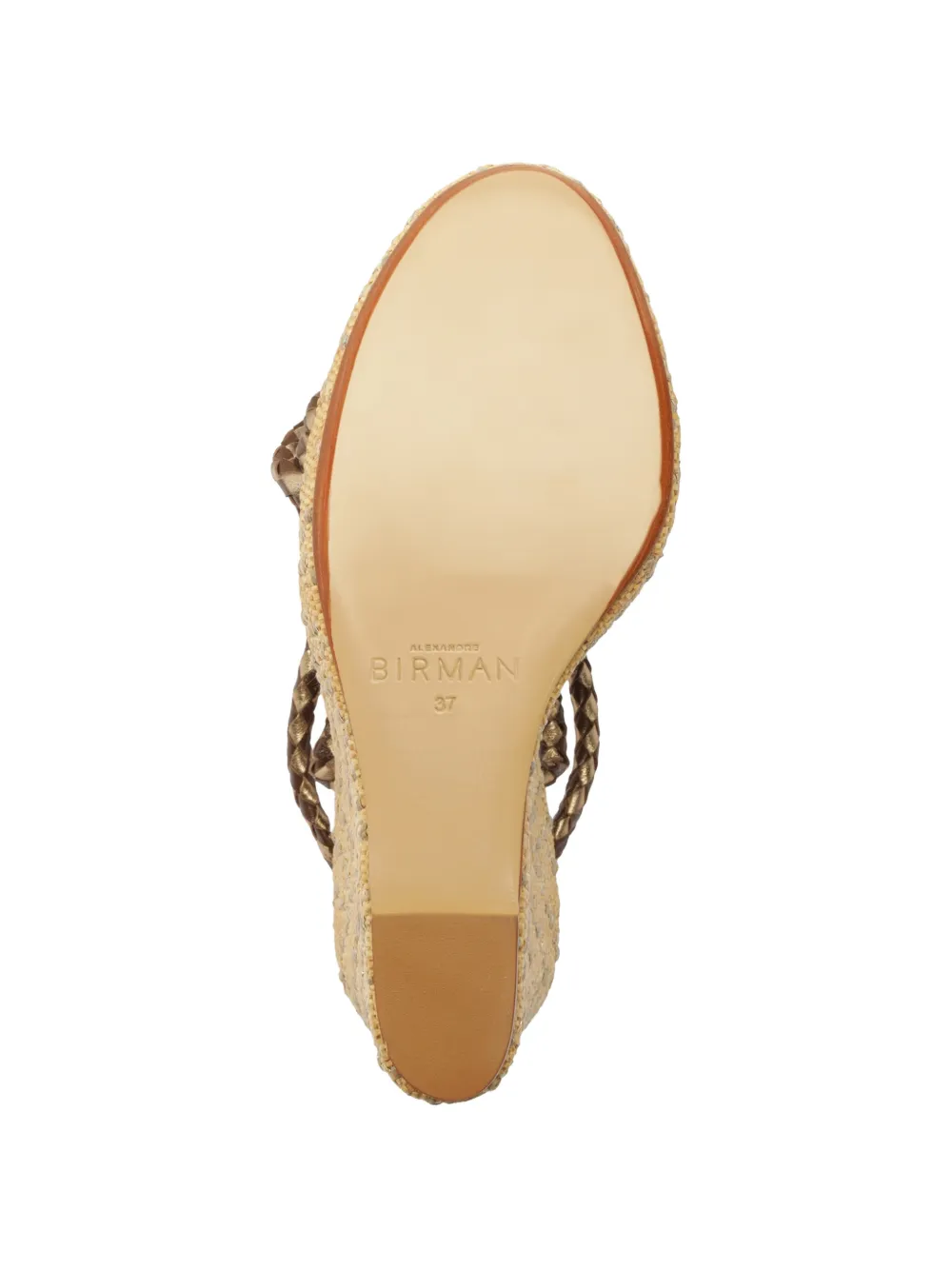 Alexandre Birman Elba gevlochten sandalen met sleehak Bruin