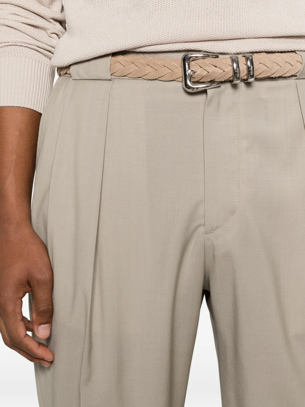 Briglia 1949 Portobello geplooide broek Beige