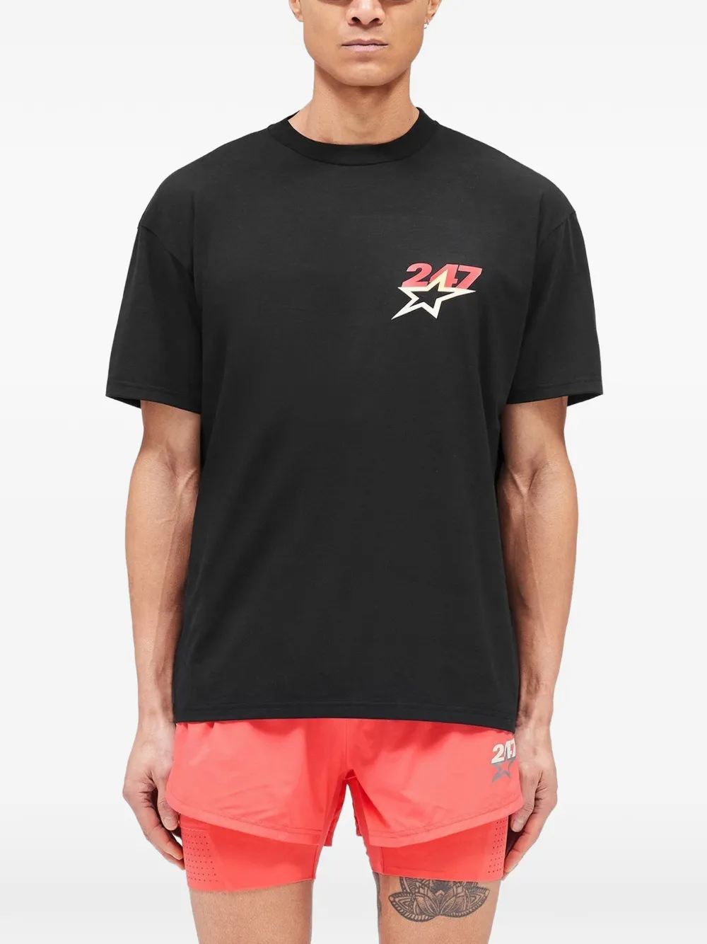 Represent Team 247 Star T-shirt met print Zwart