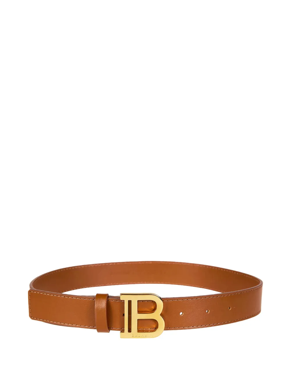 Balmain Kids logo-detail buckle belt - Marrone