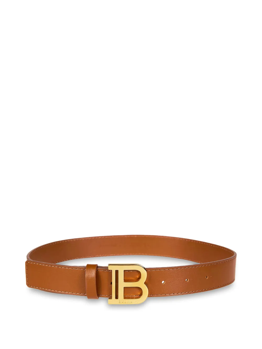 Balmain Kids logo-detail buckle belt - Marrone