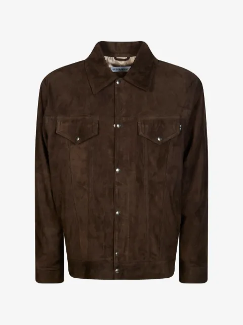 Department 5 buttoned suede jacket