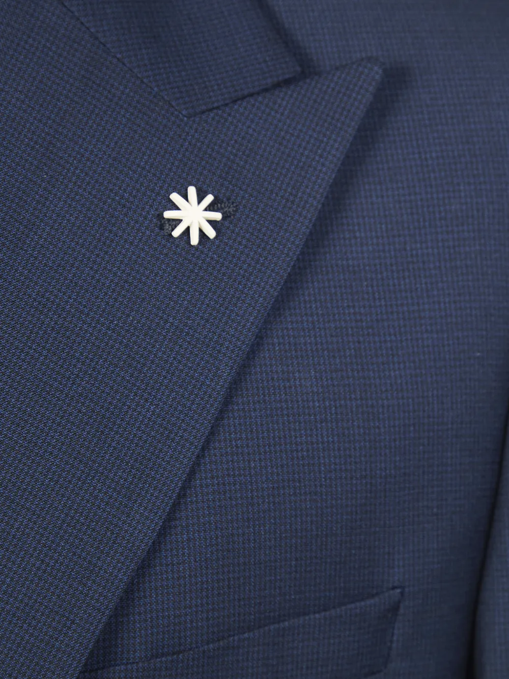 Manuel Ritz Pak met micro-patroon Blauw