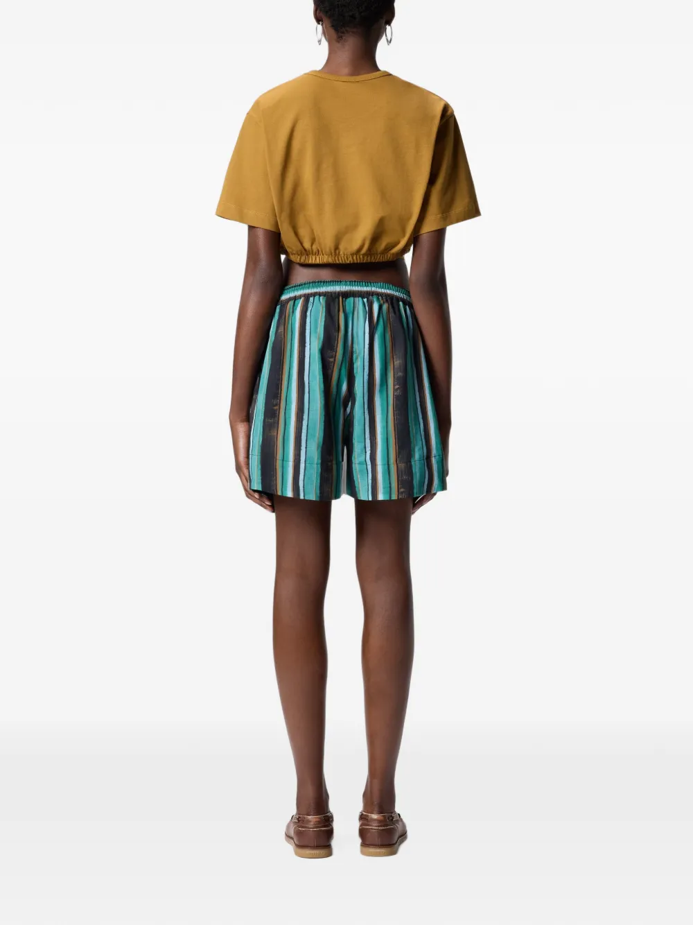 PINKO Gestreepte shorts Blauw