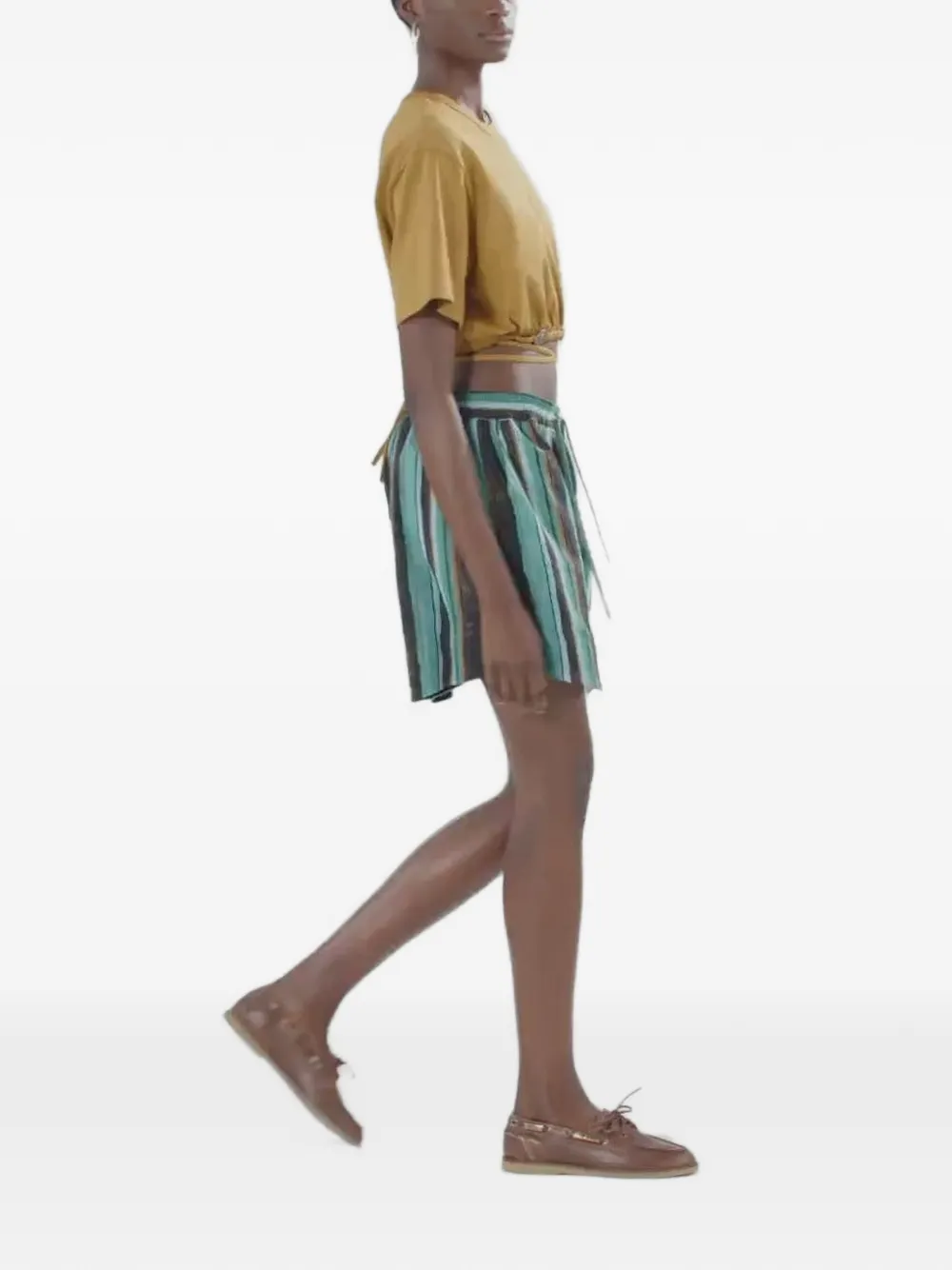 PINKO Gestreepte shorts Blauw