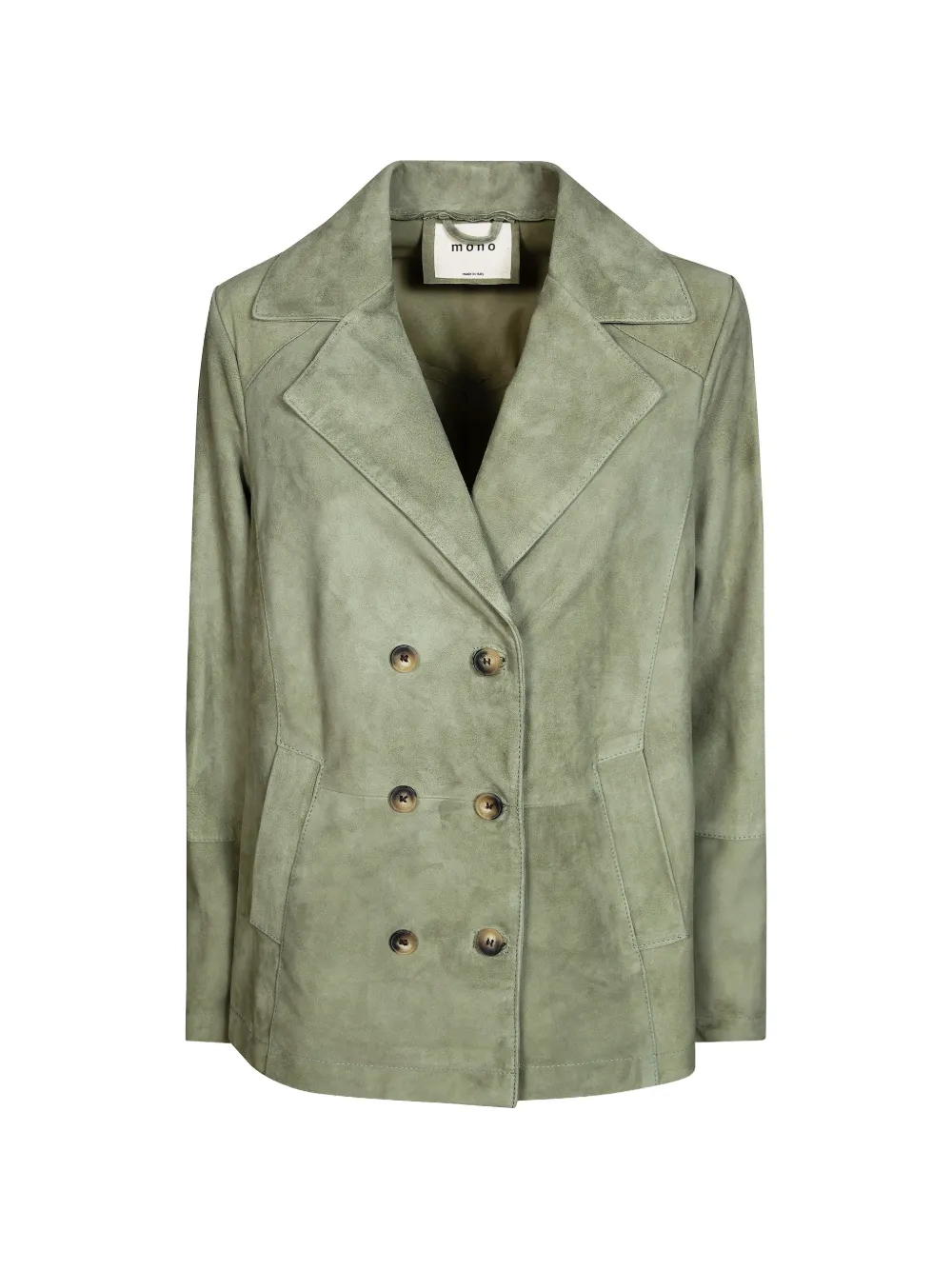Mono suede blazer - Grün