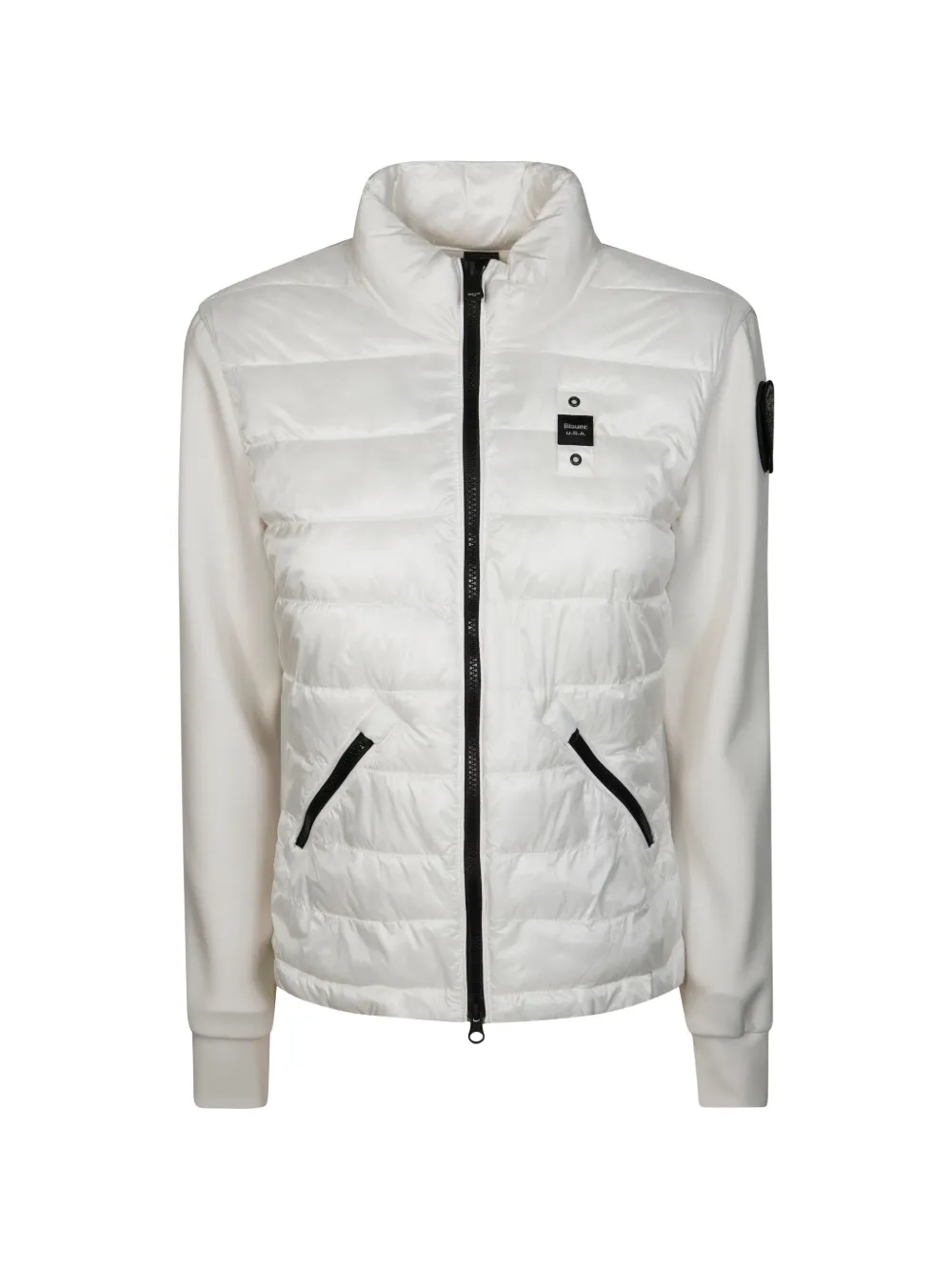 Blauer Biker Zip-up Quilted Jacket In White