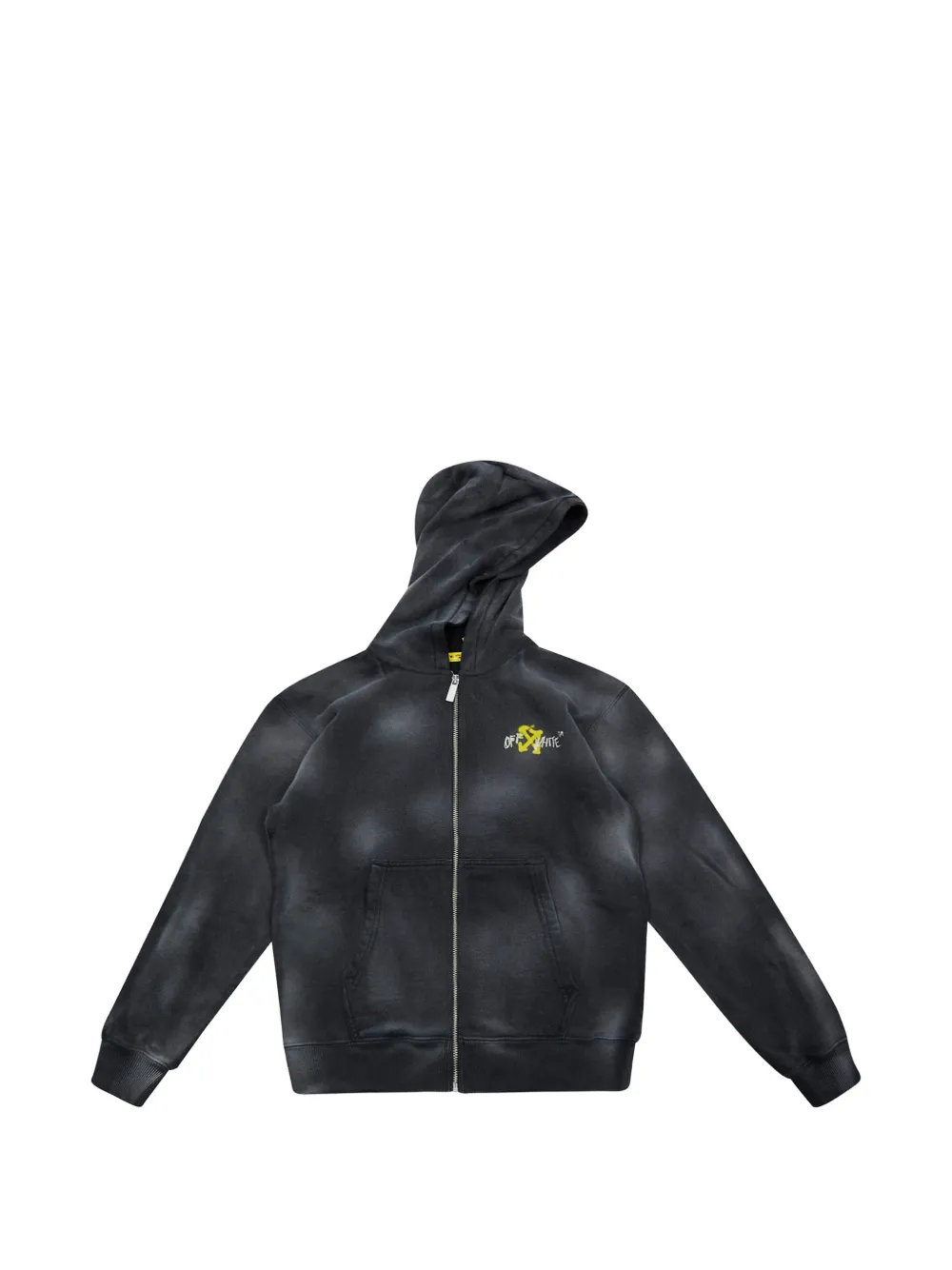 Off-White Kids zip-up hoodie - Grigio