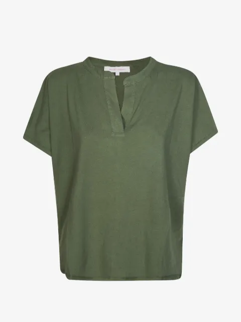 absolut cashmere kortærmet top med V-hals