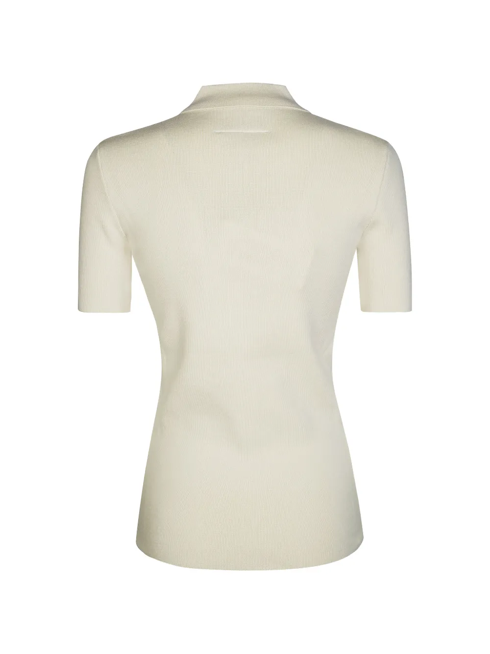 MM6 Maison Margiela Ribgebreid poloshirt met zak Wit