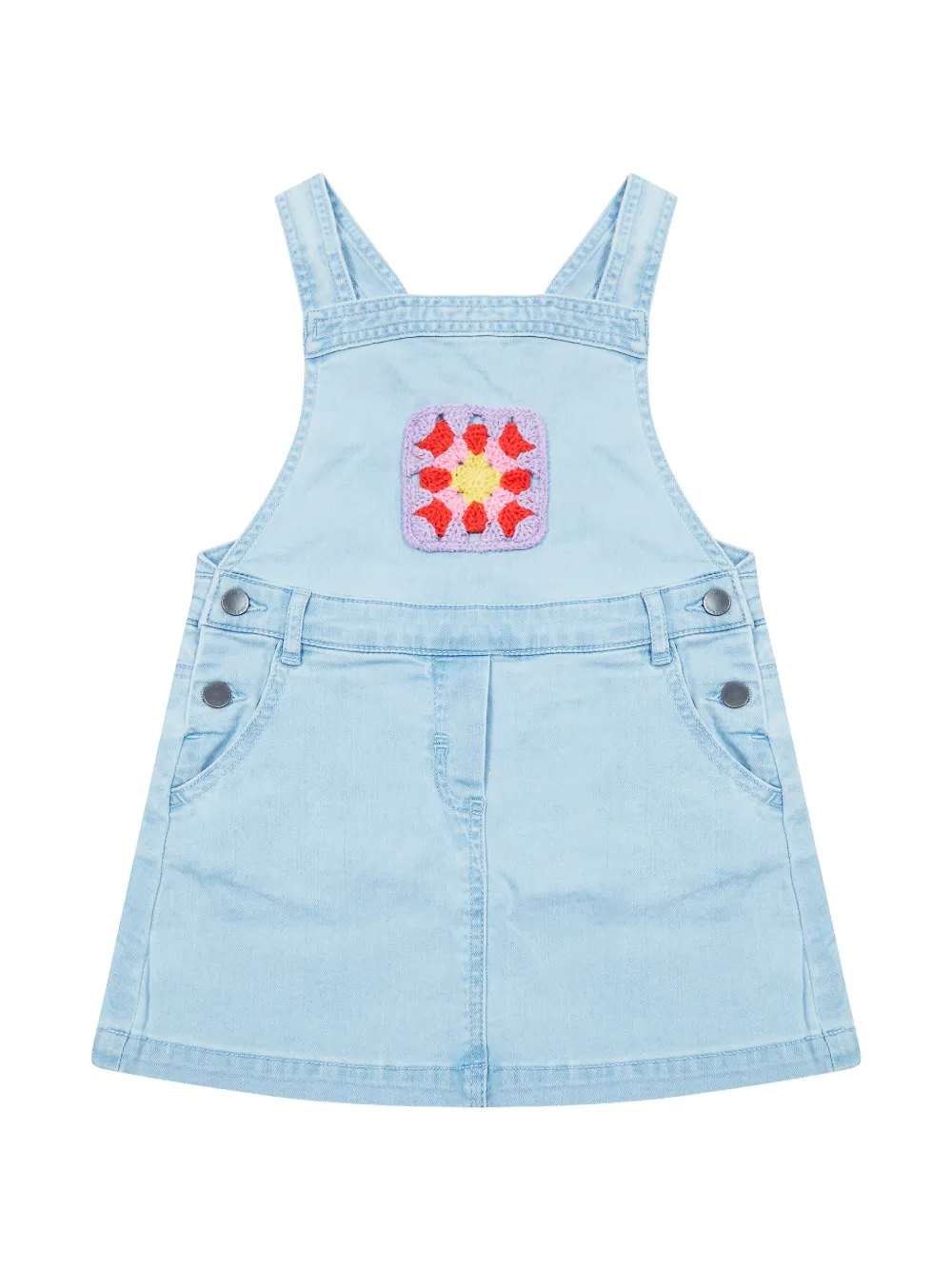 Stella McCartney Kids embroidered dungaree - Blu
