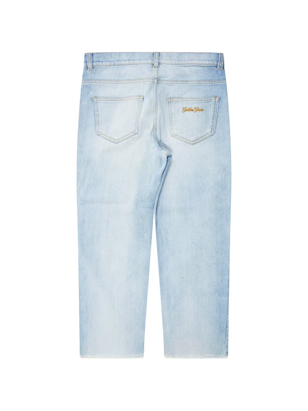 Golden Goose Kids Spijkerbroek met geborduurd detail Blauw