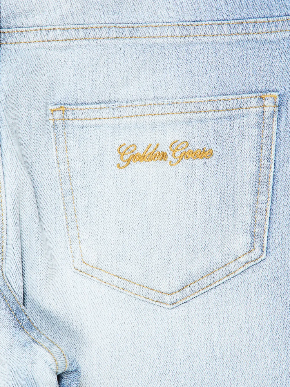 Golden Goose Kids Spijkerbroek met geborduurd detail Blauw