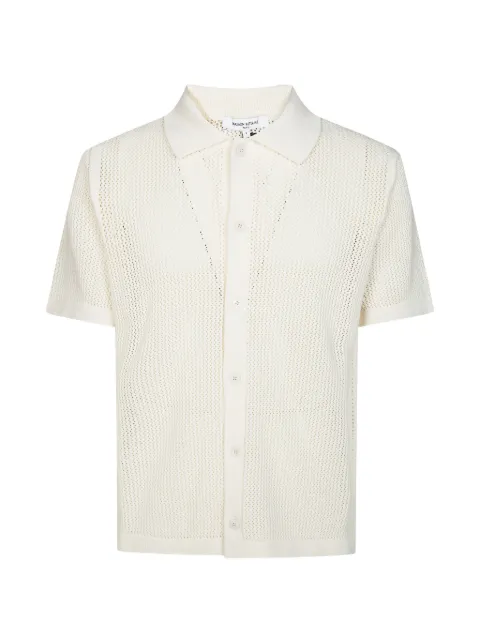 Maison Kitsuné open-work button-down shirt