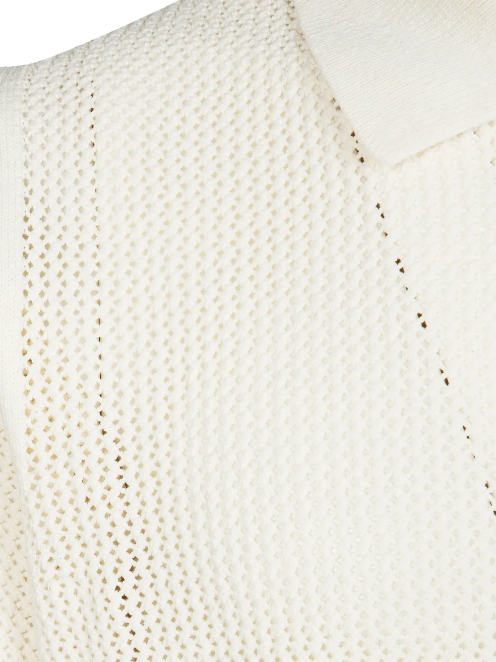 Maison Kitsuné Opengewerkt overhemd met knopen Beige